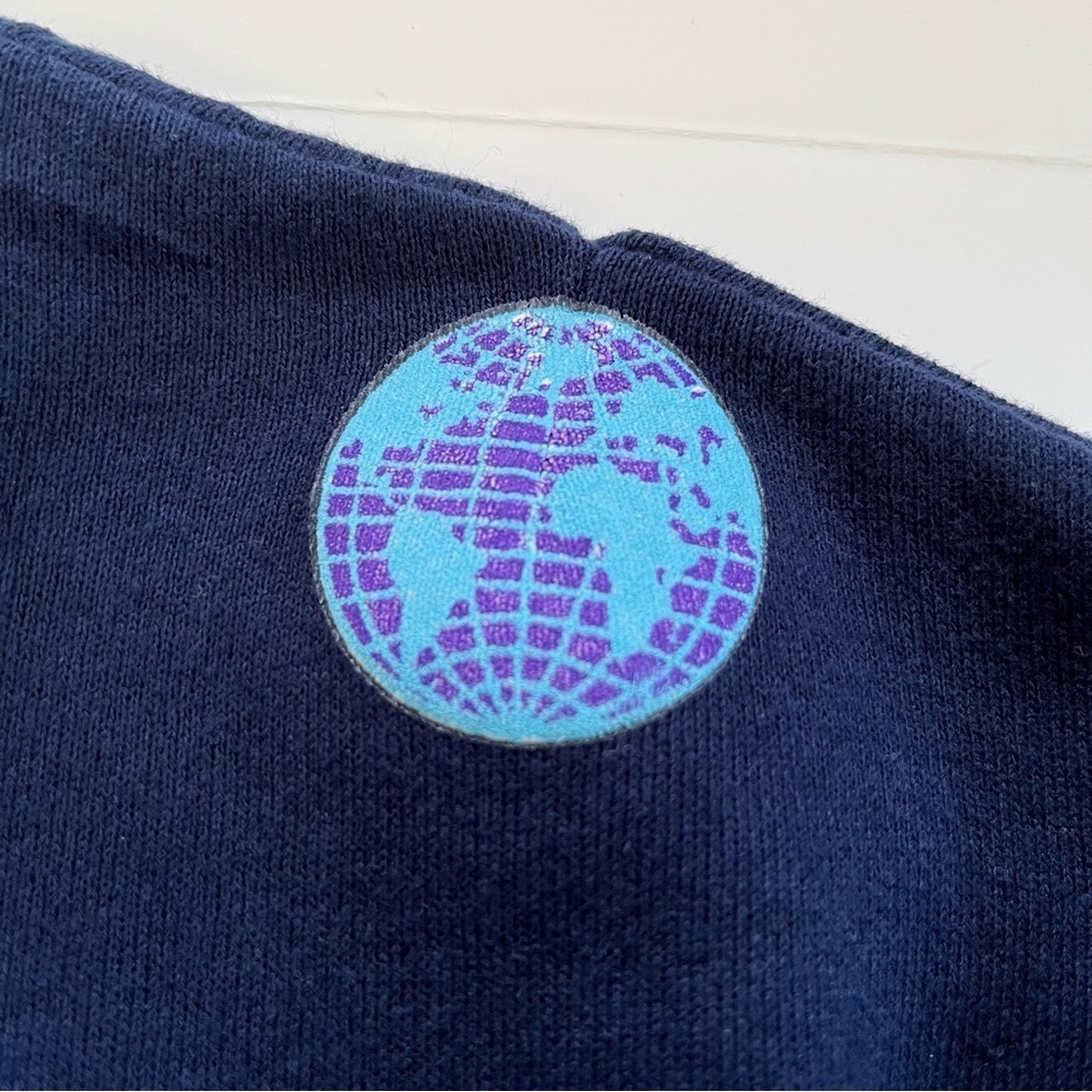 Vintage Navy Blue California Crew Neck Jerzees 1987 Size Large Made In USA - Picture 4 of 7